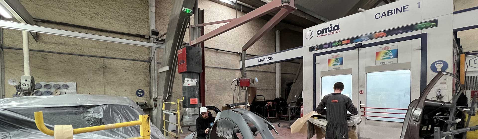 Le travail de la peinture sur carrosserie au garage à Sète du Pont Neuf